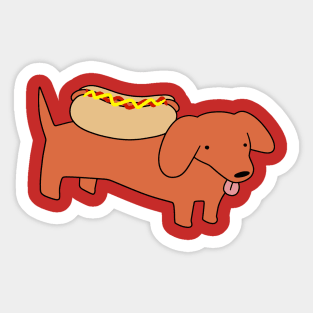 Hotdog Dachshund Sticker